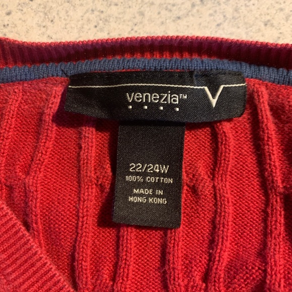 Lane Bryant red v-neck sweater 22/24 - Picture 3 of 4